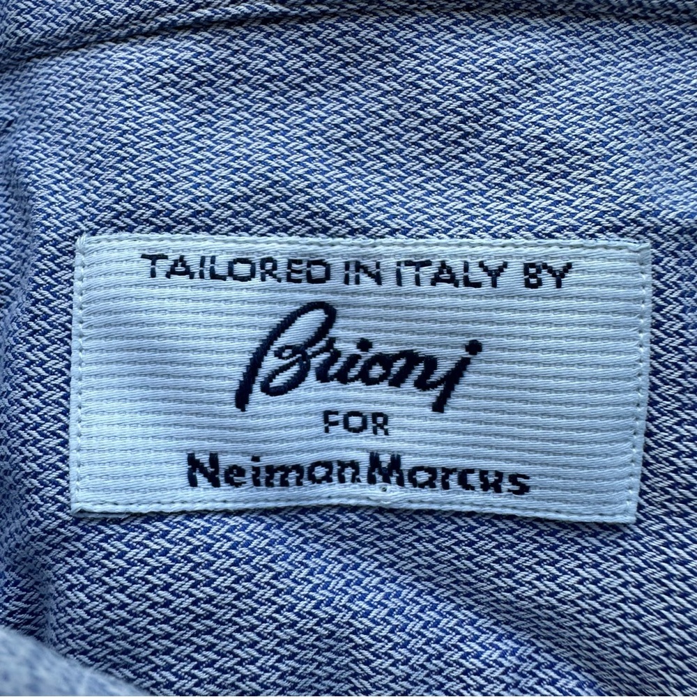 Brioni Blue Italian Dress Shirt